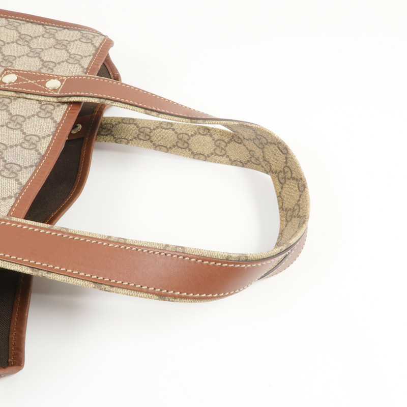 GUCCI 塗層帆布Tote Bag金扣手挽袋-8