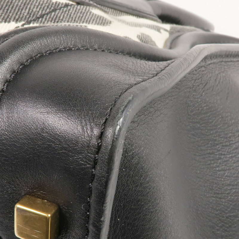 CELINE 牛皮皮革/帆布Mini Luggage金扣手挽袋-9