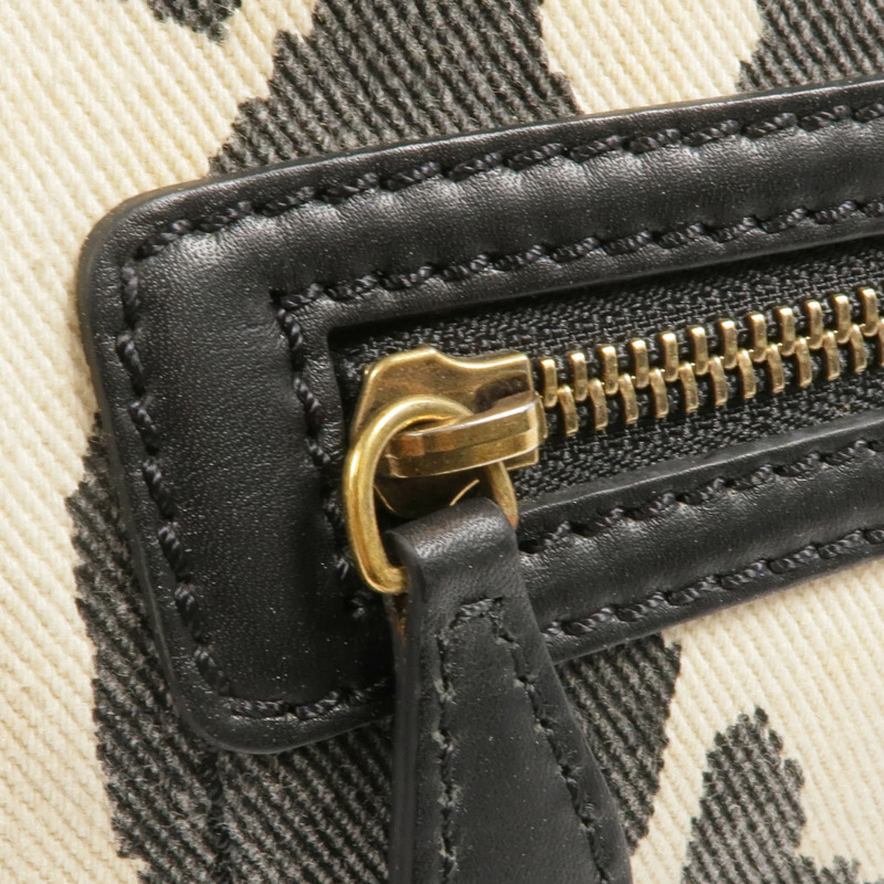 CELINE 牛皮皮革/帆布Mini Luggage金扣手挽袋-13