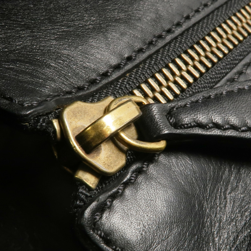 CELINE 牛皮皮革/帆布Mini Luggage金扣手挽袋-14