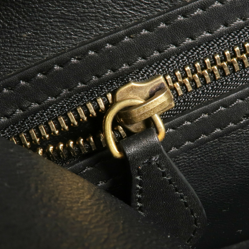 CELINE 牛皮皮革/帆布Mini Luggage金扣手挽袋-15