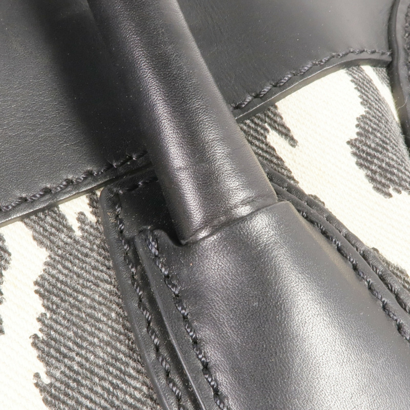 CELINE 牛皮皮革/帆布Mini Luggage金扣手挽袋-19