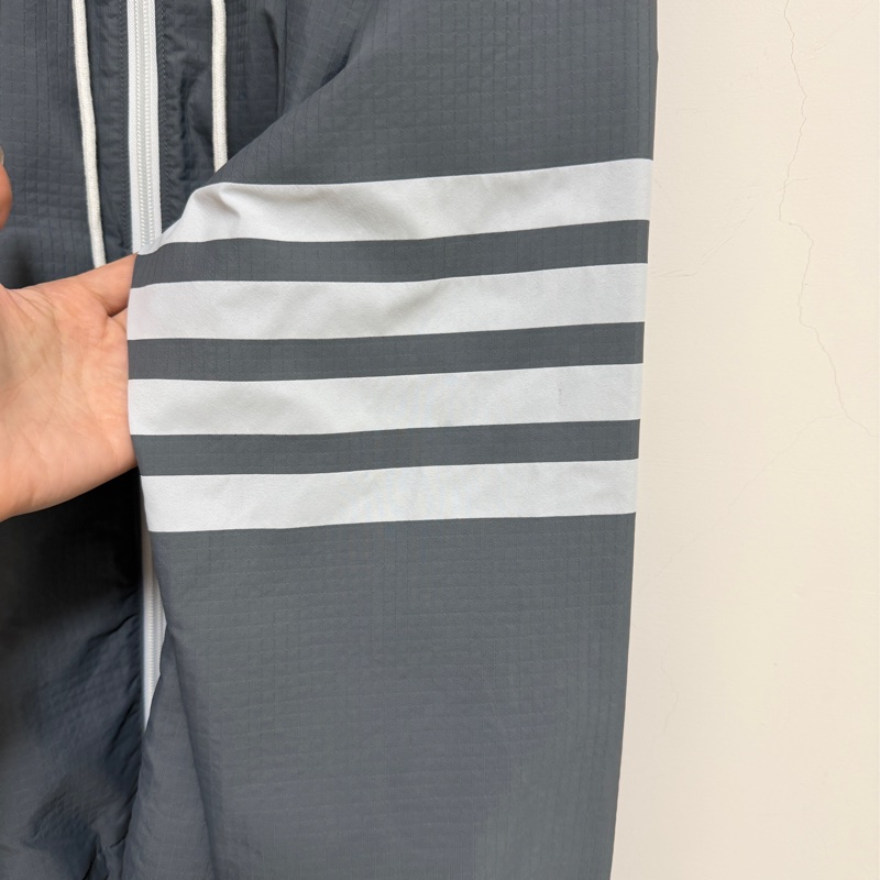 Thom Browne 風衣外套 防潑水 灰色 日本製-16