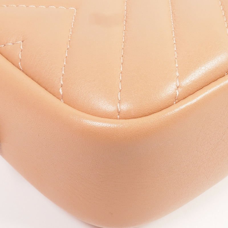 CHANEL 羊皮皮革Chain Shoulder銀扣鏈帶肩背袋-14