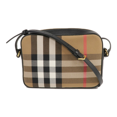 BURBERRY 帆布Shoulder Bag金扣肩背袋