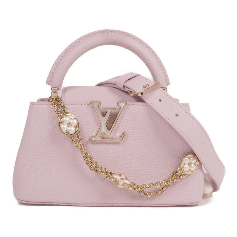 LOUIS VUITTON 牛皮皮革Capucines East West Mini Shoulder Bag金扣手挽肩背兩用袋-0