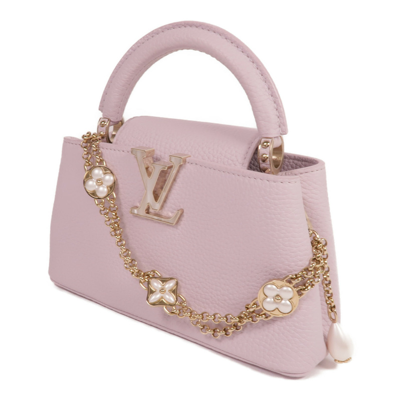 LOUIS VUITTON 牛皮皮革Capucines East West Mini Shoulder Bag金扣手挽肩背兩用袋-1