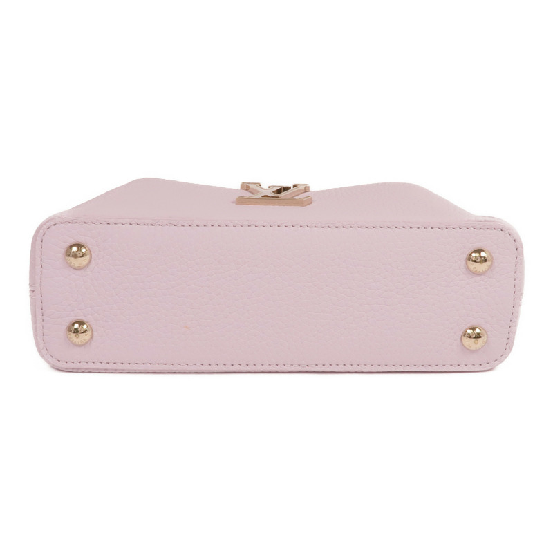 LOUIS VUITTON 牛皮皮革Capucines East West Mini Shoulder Bag金扣手挽肩背兩用袋-3