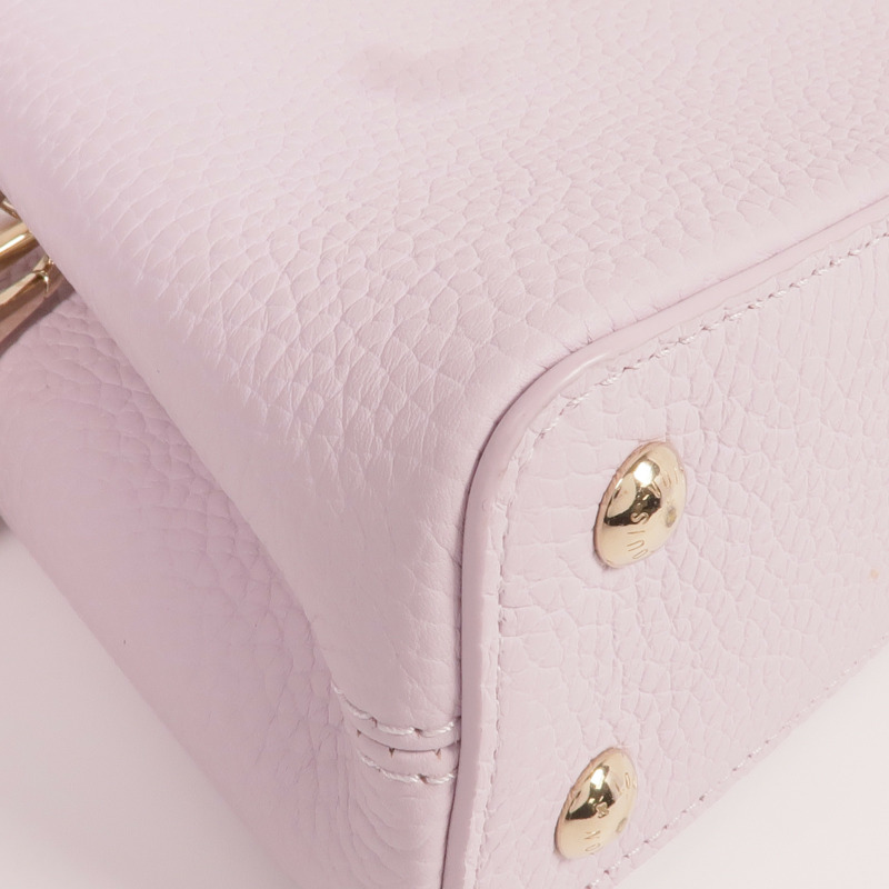 LOUIS VUITTON 牛皮皮革Capucines East West Mini Shoulder Bag金扣手挽肩背兩用袋-6