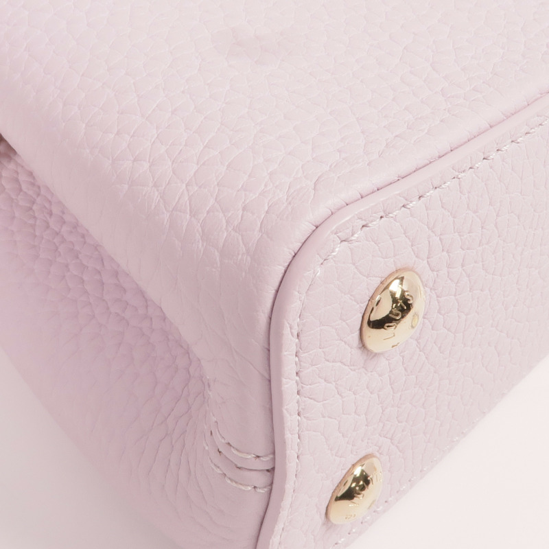 LOUIS VUITTON 牛皮皮革Capucines East West Mini Shoulder Bag金扣手挽肩背兩用袋-8