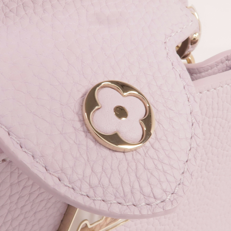 LOUIS VUITTON 牛皮皮革Capucines East West Mini Shoulder Bag金扣手挽肩背兩用袋-11
