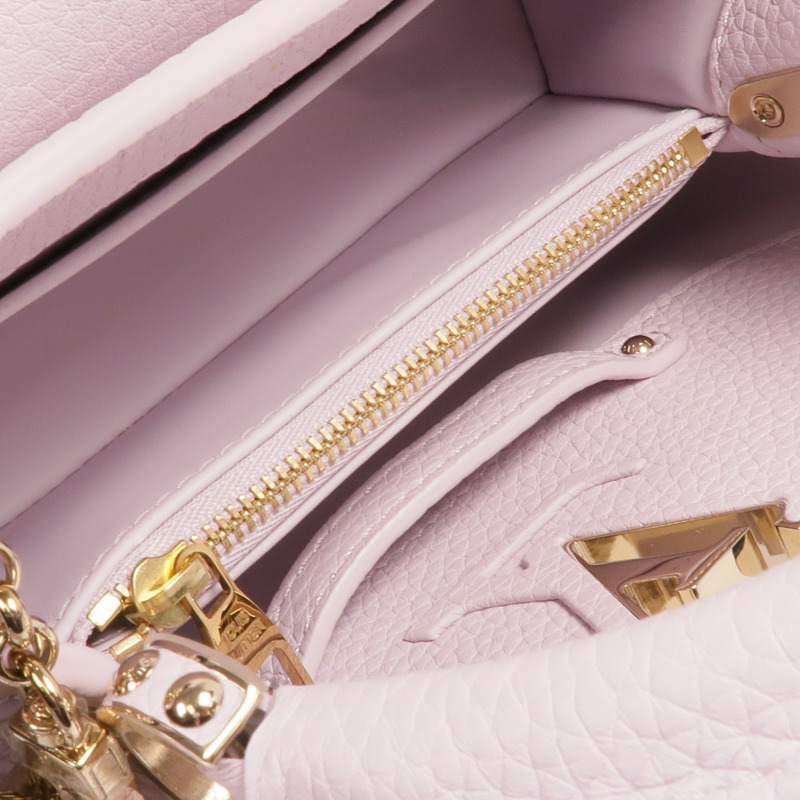 LOUIS VUITTON 牛皮皮革Capucines East West Mini Shoulder Bag金扣手挽肩背兩用袋-12