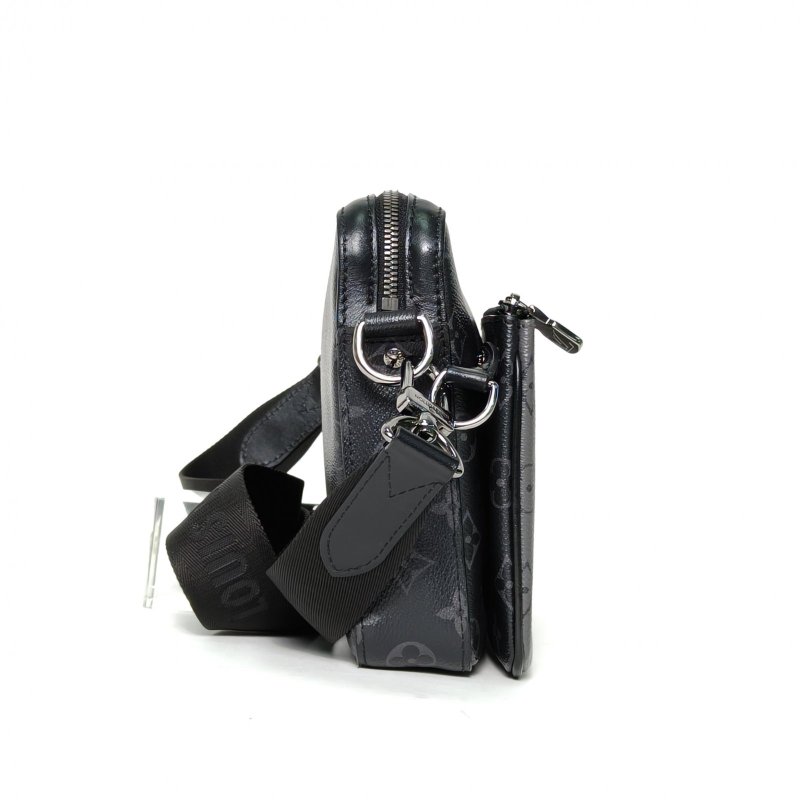 LOUIS VUITTON Trio郵差包三合一黑色PVC老花2020肩背包-3