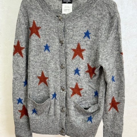 Chanel香奈兒 星星針織開衫gd權志龍同款 36碼 98新  產品尺寸：36