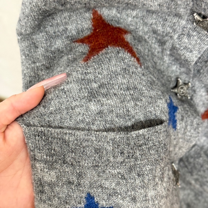 Chanel香奈兒 星星針織開衫gd權志龍同款 36碼 98新  產品尺寸：36-3