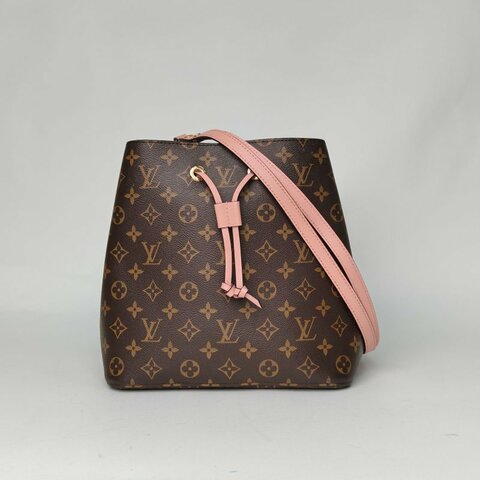 LOUIS VUITTON NÉONOÉ水桶包中號26粉色內裏老花PVC金扣2017肩背包
