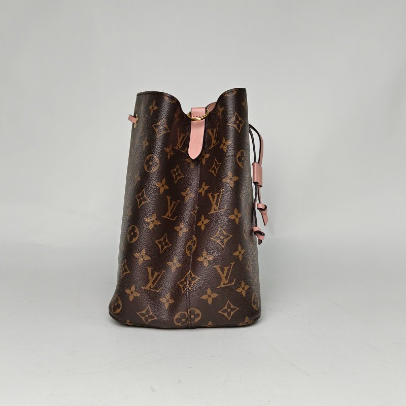 LOUIS VUITTON NÉONOÉ水桶包中號26粉色內裏老花PVC金扣2017肩背包-3