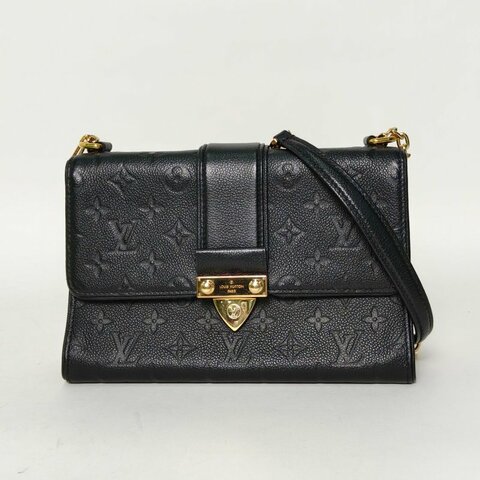 LOUIS VUITTON SaintSulpice小號25黑色牛皮金扣2017肩背包