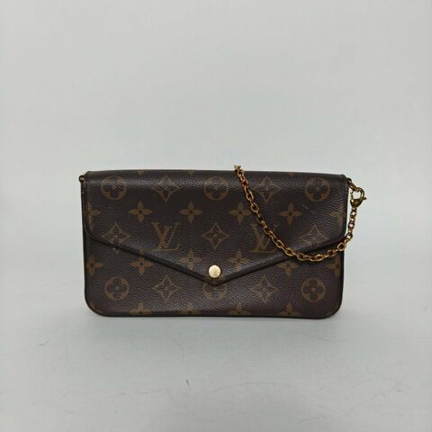 LOUIS VUITTON POCHETTEFELICIE三合一鏈條包老花PVC2021肩背包