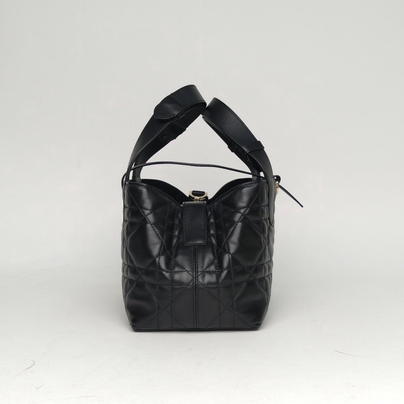 DIOR Toujours手提單肩包小號23黑色牛皮淺金扣2023肩背包-1