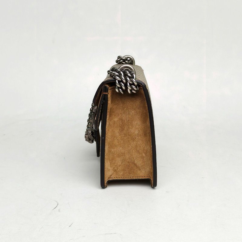 GUCCI Dionysus酒神小號25老花PVC鑽扣肩背包-1