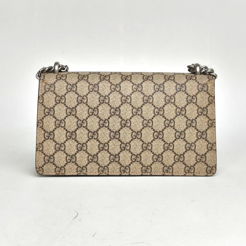 GUCCI Dionysus酒神小號25老花PVC鑽扣肩背包-2