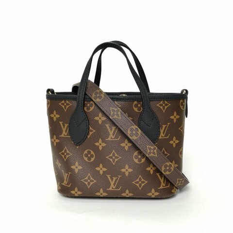 LOUIS VUITTON NeverfullINSIDEOUT雙面托特/20老花PVC金扣晶片肩背包