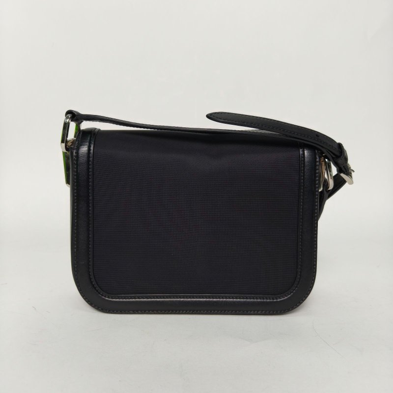 PRADA 黑色牛皮尼龍斜挎包/肩背包-2