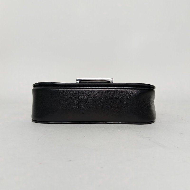 PRADA 黑色牛皮尼龍斜挎包/肩背包-4