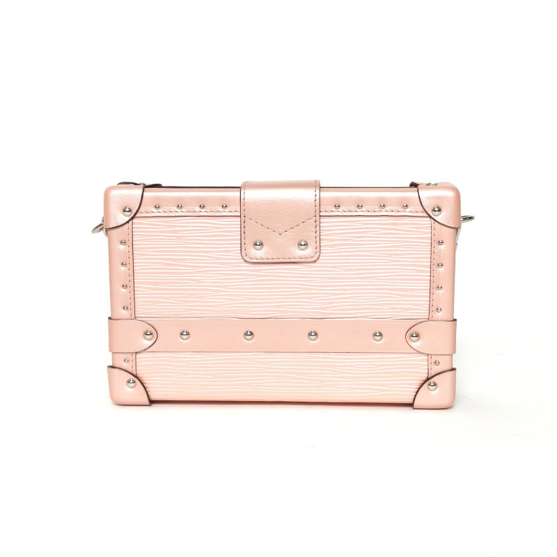 LOUIS VUITTON PETITEMALLE月光寶盒18.5粉色EPI水波紋牛皮銀扣2015肩背包-2