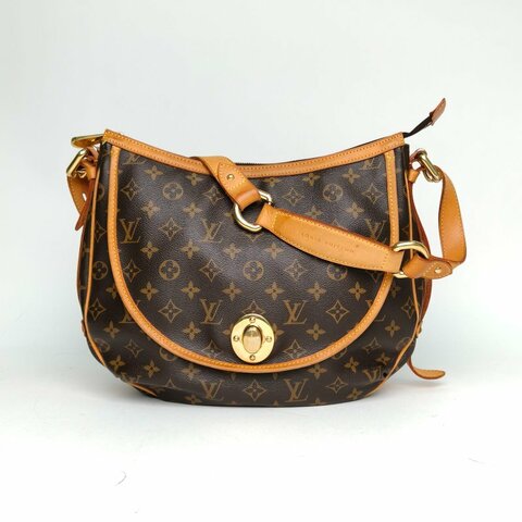 LOUIS VUITTON 老花PVC金扣2008中古金豆豆單肩包肩背包