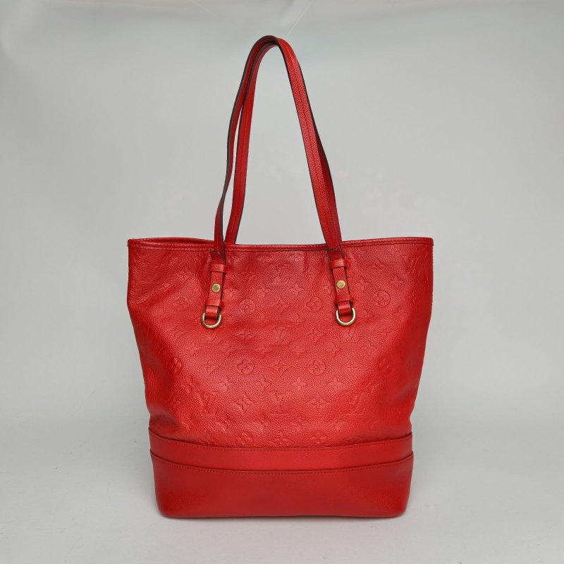 LOUIS VUITTON 紅色牛皮2012citadine手提托特包肩背包-2