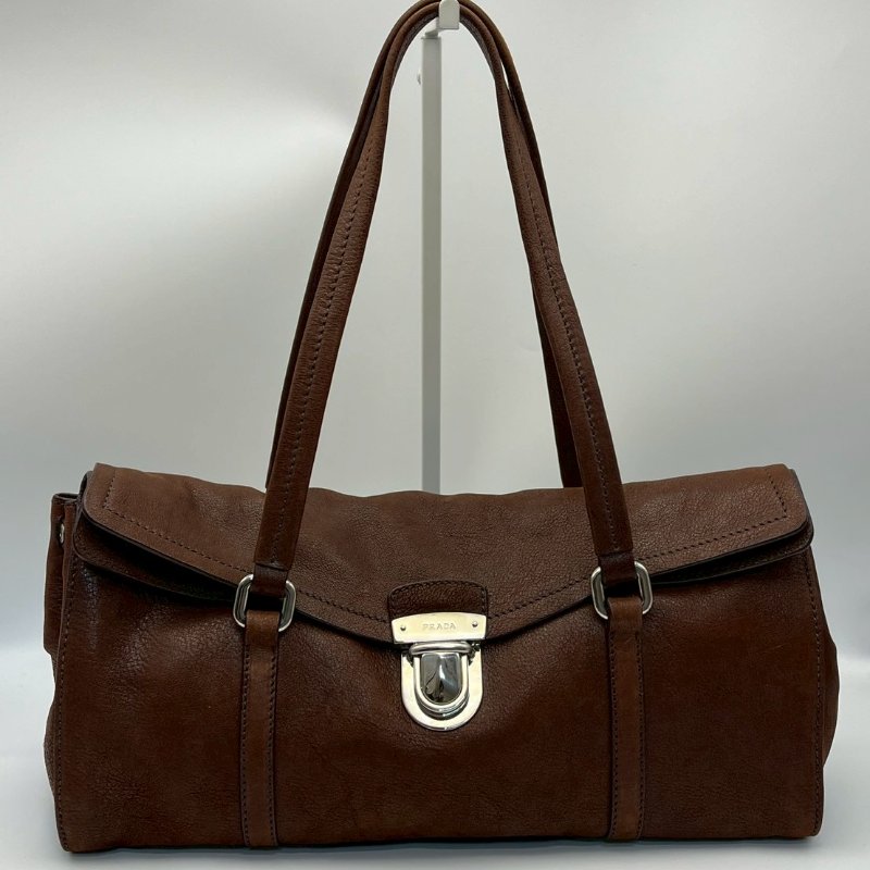 🏷Prada油蠟皮法棍包-4