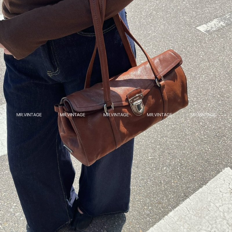 🏷Prada油蠟皮法棍包-6