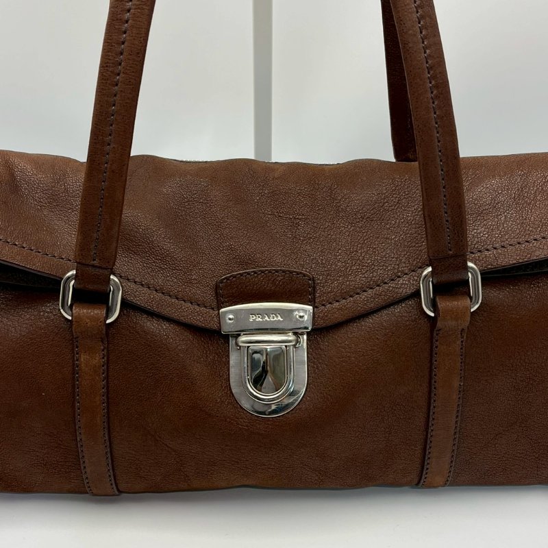 🏷Prada油蠟皮法棍包-12