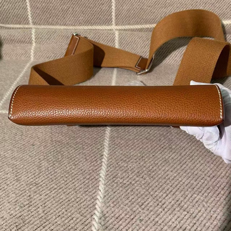 Hermes愛馬仕 videpoches 信封包餐盤包金棕色馬鞍皮B刻-2