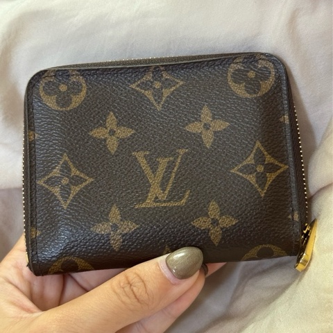 LV老花拉鏈零錢包 ㄇ型零錢包卡夾