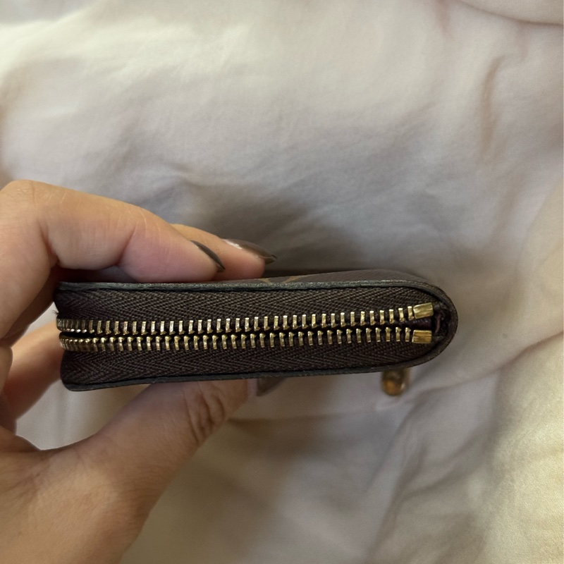 LV老花拉鏈零錢包 ㄇ型零錢包卡夾-3