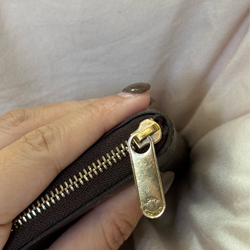 LV老花拉鏈零錢包 ㄇ型零錢包卡夾-7