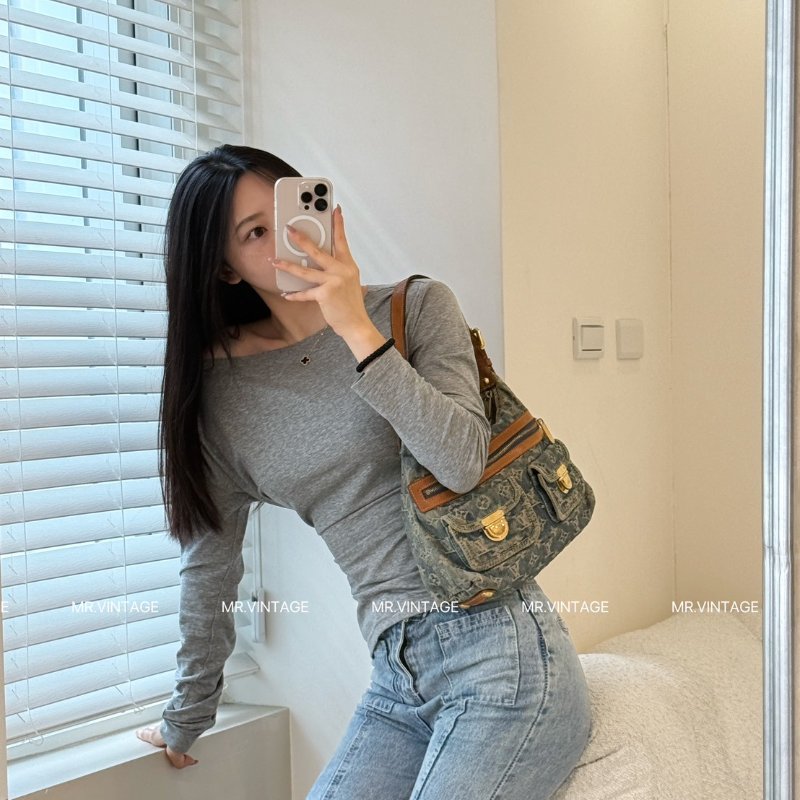 🏷Louis vuitton單寧hobo-0