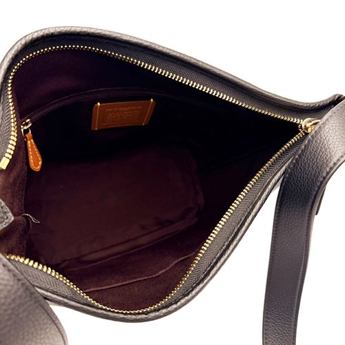 [全新] COACH 新款C LOGO斜背水桶包(大款-深咖)-4