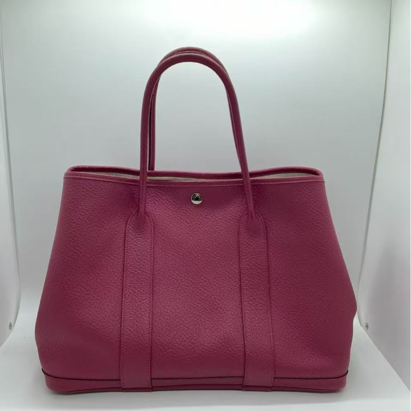 二手Hermes愛馬仕garden party36海葵紫p刻-0