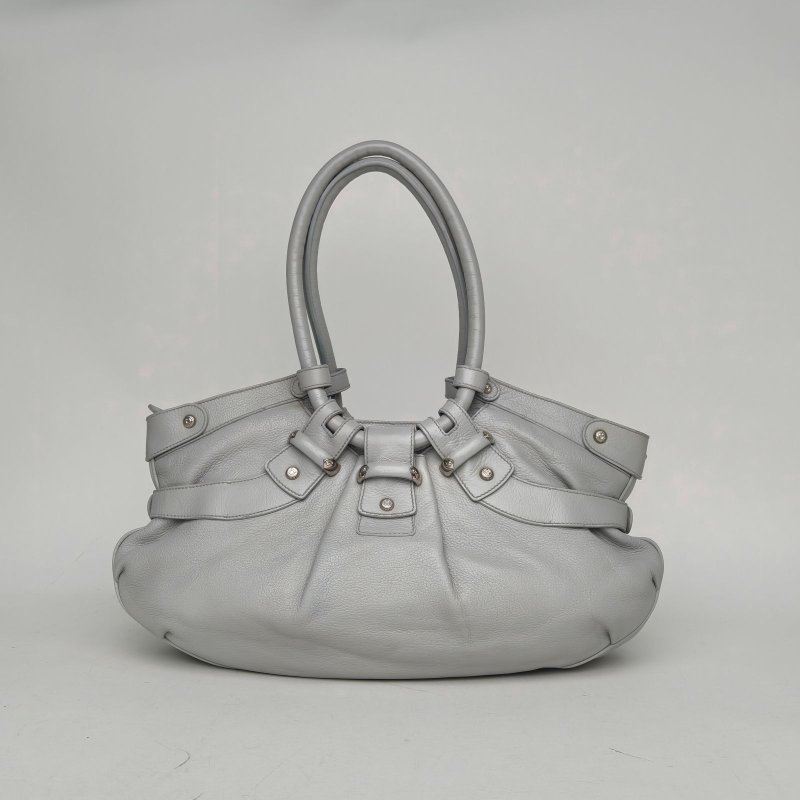 FERRAGAMO 灰色牛皮托特包單肩腋下包肩背包-2