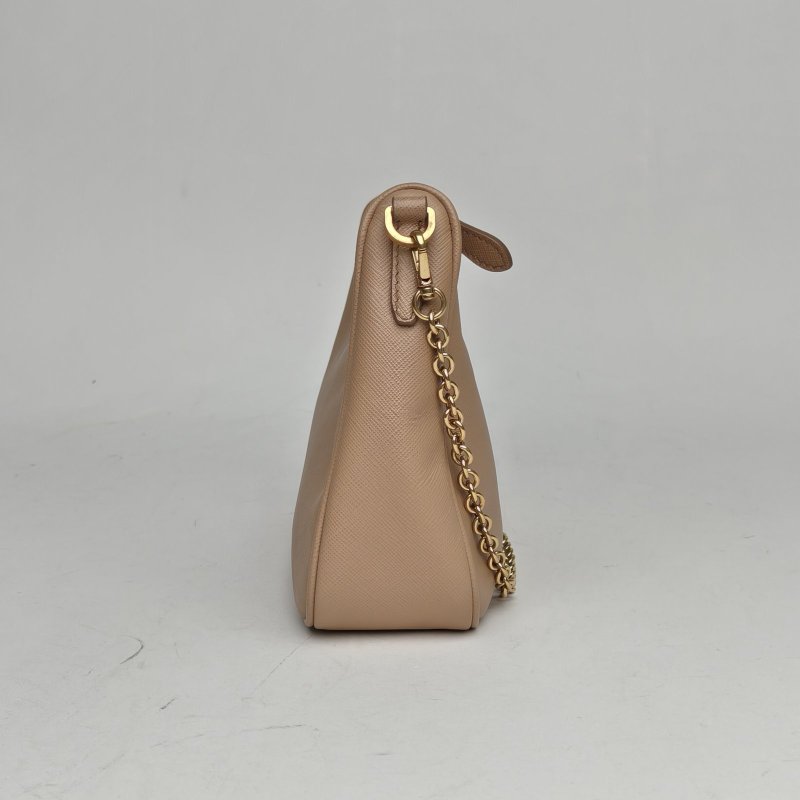 PRADA Hobo三合一裸色牛皮肩背包-3