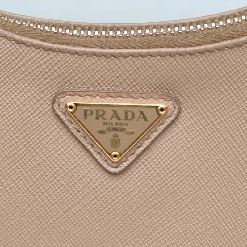 PRADA Hobo三合一裸色牛皮肩背包-4
