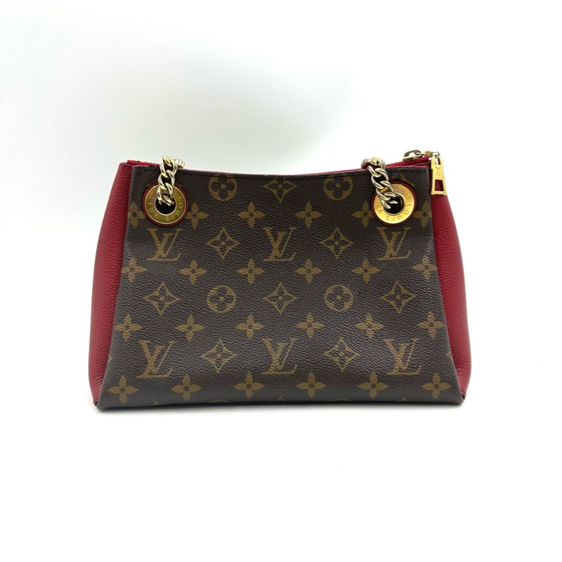 LV 路易威登Surene BB手袋  老花拼紅色稱LV流浪包 可以流浪背法  隔層多空間容量大-0