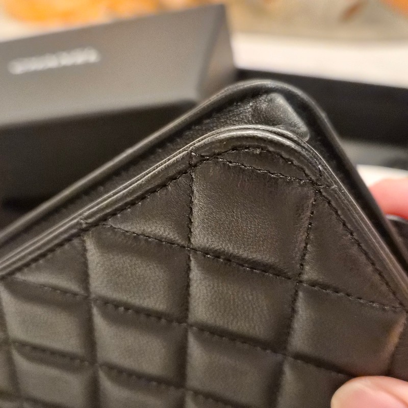 Chanel香奈兒手工坊黑金羊cf handle mini手提鏈條小廢包 斜背包-8