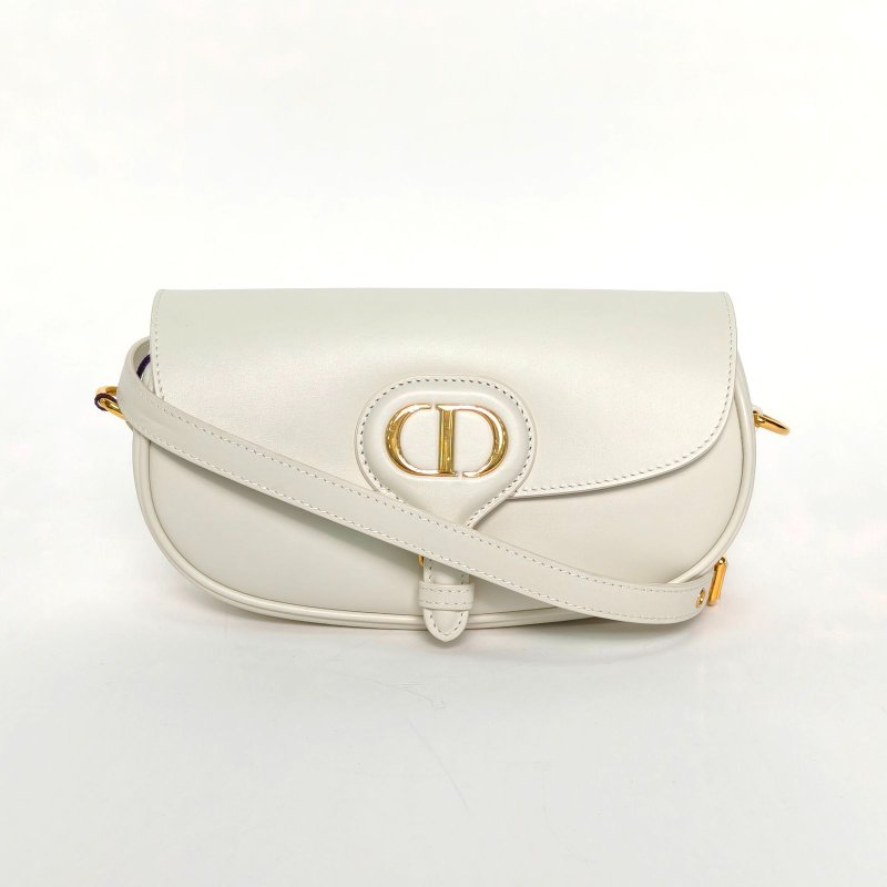 DIOR DiorBobbyEast-West21白色牛皮金扣2022肩背包-0