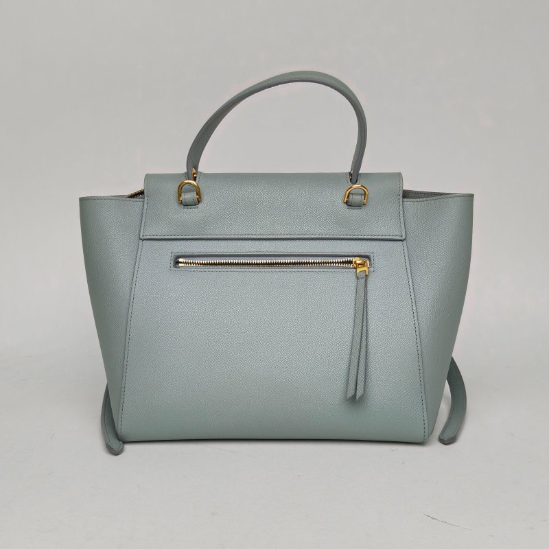 CELINE Belt鯰魚包Micro24霧霾藍牛皮金扣肩背包-2