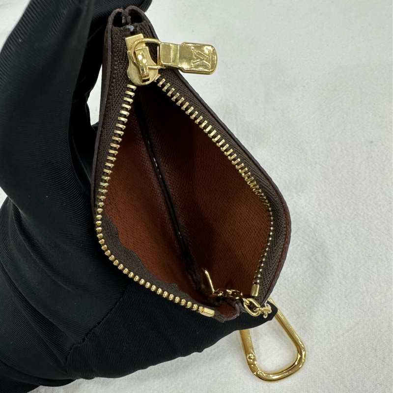 Louis Vuitton LV棕色滿印零錢包-5